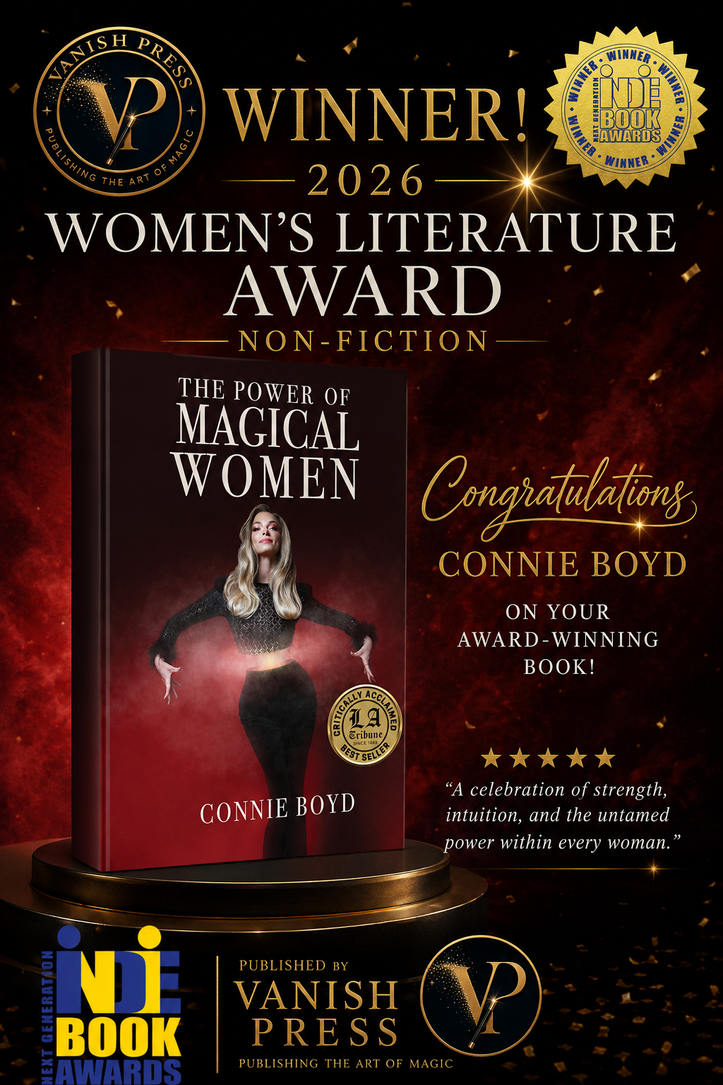 The Power of Magical Women award-winning book announcement